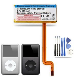 OEM Battery For Apple iPod Classic 5th 6th 7th Gen A1136 A1238 30gb 80gb 160gb - Picture 1 of 5