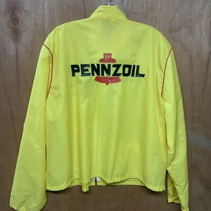 Poncho Chaqueta Pennzoil Indy 500 Vintage Años 80 Mediana Carreras 1986 Amarillo Rojo - Imagen 1 de 11