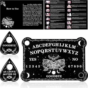 Black Ouija Wooden Board Game Spirit Hunt Planchette Accessories Games Supplies - Picture 1 of 4