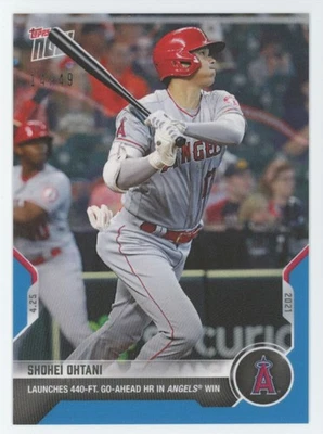 2021 Topps Now Blue Shohei Ohtani 14/49 Los Angeles Angels #128 A1 - Image 1 of 2