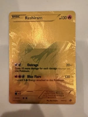 Reshiram 114/113 Legendary Treasures Gold Full Art Holo Card - Image 1 of 3