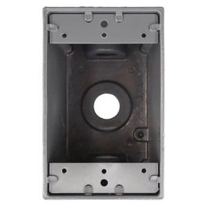 RED DOT IHD3-1 S103E ALUMINUM WEATHERPROOF OUTLET BOX, 1G, (3) 1/2", 2.6" DEEP - Picture 1 of 4