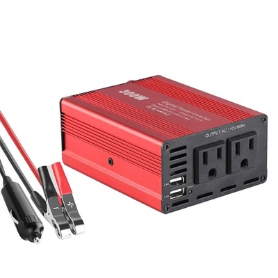 12V to 110V 300W Car Inverter 600W Peak Modified Sine Wave Dual US Sockets 2 - image 1 of 2