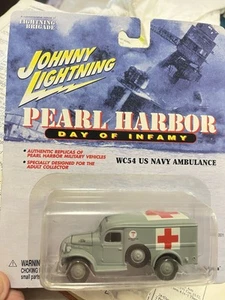 HO 1:87 JOHNNY LIGHTNING BRIGADE WC54 US NAVY AMBULANCE, Hood Raises, Die Cast - Picture 1 of 6