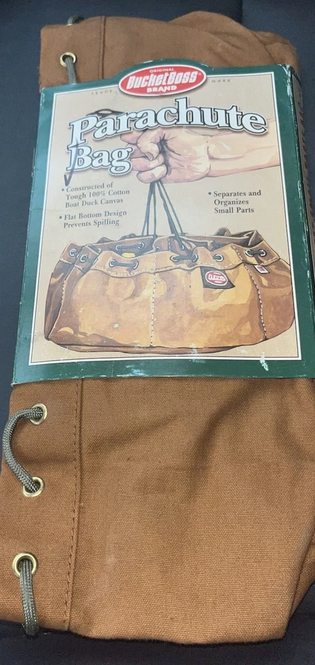 Bucket Boss Vintage 1997 Parachute Bag,100% Cotton Duck Canvas,Flat Bottom - Image 1 of 4
