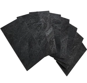 AULIGET 100 Piece Black Slate Peel and Stick Backsplash Wall Tiles, 3" x 6" PVC - Picture 1 of 5