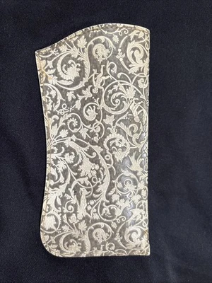 Vtg Glasses Case 50s/60s Eye-Sunglasses silver/gray Paisley Rockabilly Mad Men - Image 1 of 4