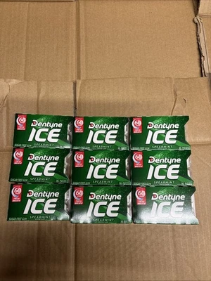 Dentyne Hielo Menta Verde, Goma Sin Azúcar, 9 Paquetes de 16 Piezas (144 Piezas en Total) Foto 1 de 2