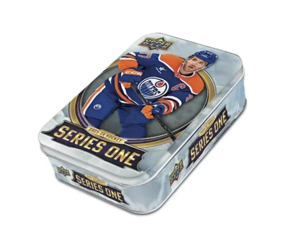 2025/26 Upper Deck Series One Hockey Cards Tin Box (8 Packs) - Image 1 of 1