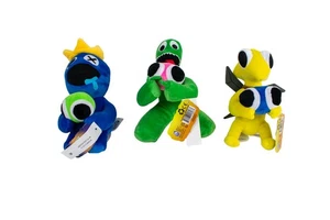 Menge 3 Rainbow Friends 8 Zoll blau gelb grün Plüschfiguren neu mit Etikett - Bild 1 von 10