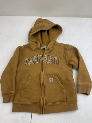 Carhartt Hoodie Jacket Size 3T Full Zip Pockets Logo Fleece 17177 - Image 1 of 4