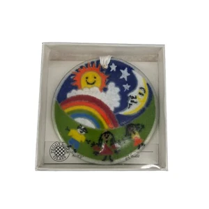 Peggy Karr Arte Fundido Vidrio Adorno Atrapasol Maestro Aula Escuela - Imagen 1 de 7