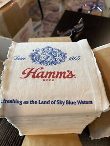 Hamm’s Beer Bar Napkins New Still In Wrapper Estimate Qty 100 To 200 Each