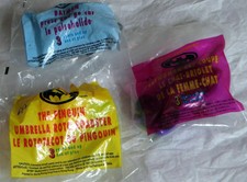 Lot of 3 Batman Returns McDonald's Happy Meal Toys New Sealed Catwoman Penguin