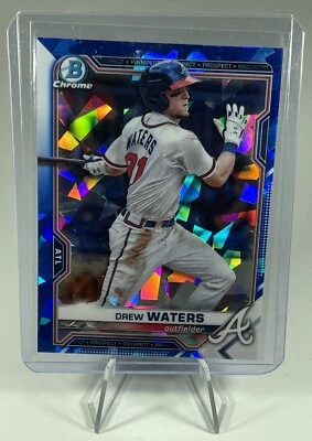 2021 Bowman Sapphire Edition Chrome Prospects Drew Waters #BCP-81 - Image 1 of 2