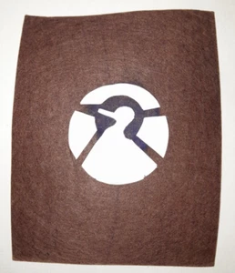 VINTAGE JAPANESE SAMURAI KATAGAMI KIMONO STENCIL MON / KAMON ' BIRD / CRANE ' - Picture 1 of 2