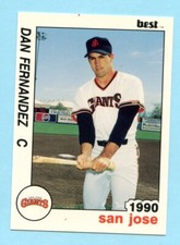 1990 Minor League Dan Fernandz - San Jose Giants - Box 156