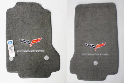 ¡Nuevo! Alfombrillas Corvette 1984-2019 grises con juego de doble logotipo bordado Foto 1 de 4