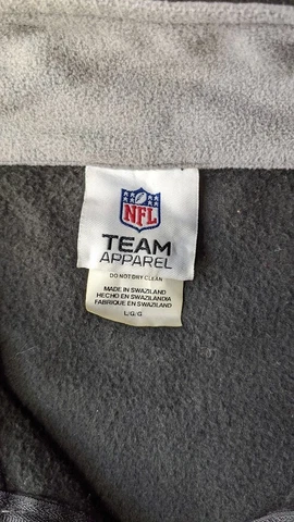 DETROIT LIONS Official NFL Team Apparel Size L Quarter Zip Fleece Pullover Cover