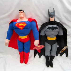 Giocattoli imbottiti DC Comics 17"" Grande Superman e 17"" Grande Batman peluche - Nuovi! - Foto 1 di 7