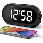 USCCE Small LED Digital Alarm Clock with Snooze Easy to Set Full Range Bright...