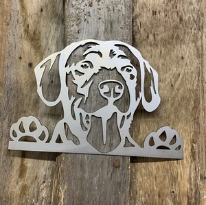 LABRADOR LABORATORIO PATAS DE PERRO ACERO METAL PARED ARTE RAZA CRIADOR PEDIGRÍ DECORACIÓN DEL HOGAR - Imagen 1 de 2