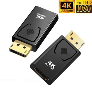 DP auf HDMI Adapter Konverter Displayport Stecker 1080p Full HD Video Audio  4K - Afbeelding 1 van 5