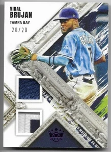 2022 Panini Diamond Kings Dual Material Patch Purple Vidal Brujan #20/20 FOTL RC - Picture 1 of 2