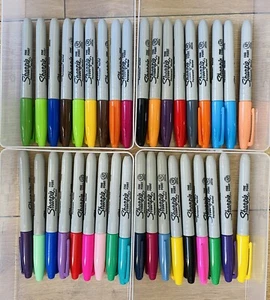 36 Sharpie Coloured Pens, - Picture 1 of 1