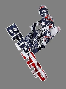 Braaap Motocross USA sticker, 10x7 dirt bike, Supercross, motorcycle decal MX - Picture 1 of 2