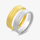 Rings for Couple, Frosted Classic 18K Gold Plated Matte Band Ring