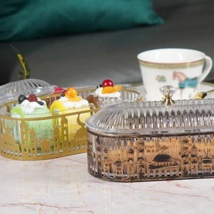 Deser Taca na żywność Kute żelazo Taca Dekoracje do domu ^ Islamski Ramadan N8N5 - Zdjęcie 1 z 12
