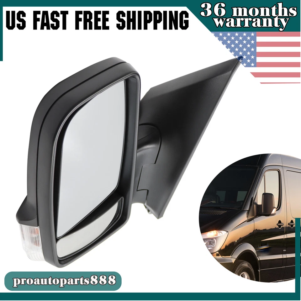For Mercedes Dodge Freightliner Sprinter Heated Mirror Driver Side 68009989AA - Image 1 of 4