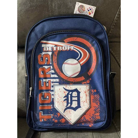 MLB Detroit Tigers Kids “3D” Backpack Book Bag Navy School Bag Cover