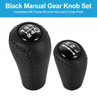 Black Leather Manual Gear Knob Set Fit For 4Runner Hilux Land Cruiser Prado