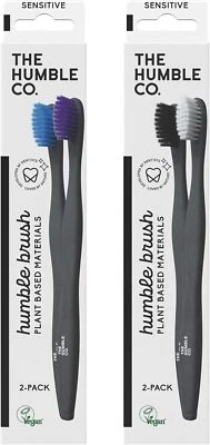 Humble Brush Humble Erwachsene weiche pflanzliche Zahnbürste Duo Pack