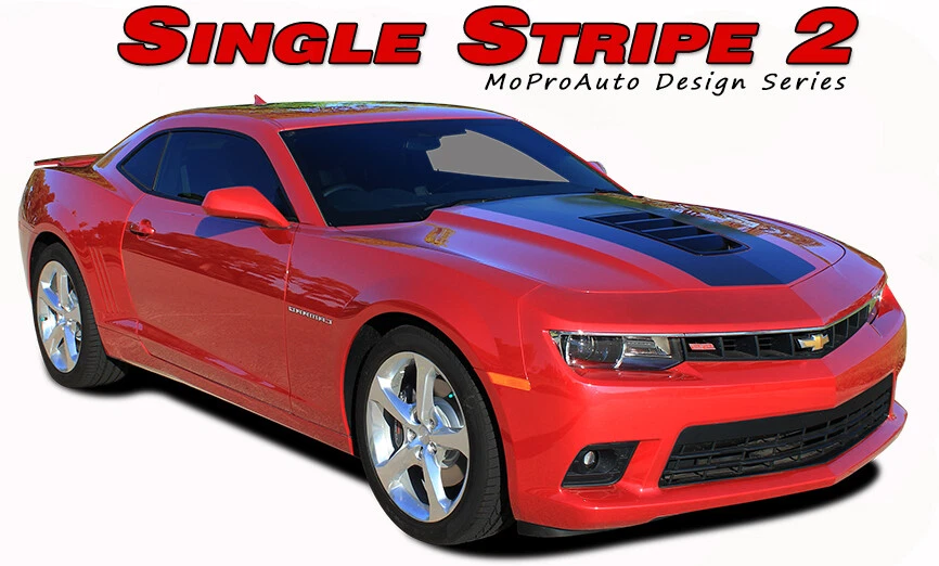 Single Stripe 2014-2015 Chevy Camaro Hood Racing Stripes Decal 3M Vinyl Graphic  - Изображение 1 из 4