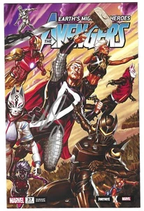 Avengers #37 Fortnite wrap around Variant SIGNED Mark Brooks w/COA! NM - Picture 1 of 3
