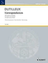 Correspondances Henri Dutilleux Soprano and Orchestra Vocal Score Schott Music - Image 1 of 4
