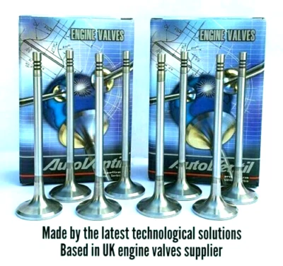 8 EXHAUST VALVES FIT TO Saab Subaru Z24XED C18 XEL-DOHC 641325 Y26SE EX - Image 1 of 4