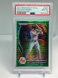 2021 PRIZM DRAFT PICKS GREEN PULSAR PDP5 COLTON COWSER 💎PSA 10💎