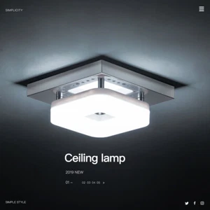 Flush Mount LED Ceiling Light Hallway Porch Lamp Interior SQUARE Cool-white - Picture 1 of 36