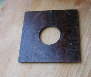 ebony style Veneered finish Metal flat lensboard for copal 0 98 x 96 used - Picture 1 of 5