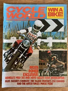 Cycle World Magazine August 1974 - Benelli 750, Moto Guzzi 850T, Penton 250 - Picture 1 of 2