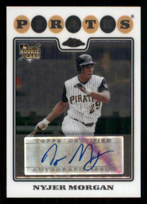 2008 Topps Chrome #225 Nyjer Morgan AU (RC) - Image 1 of 2