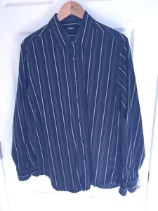 A Cooper Medium Freizeit Herren Hemd schwarz mit Streifen M 100% Baumwolle - Bild 1 von 4