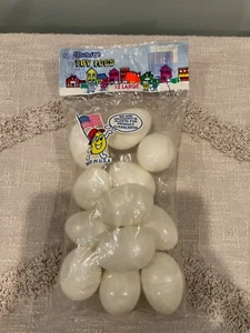 Eggsville, USA Toy Eggs 12 Large Dozen White Vintage Easter Peoria Plastics - Picture 1 of 4