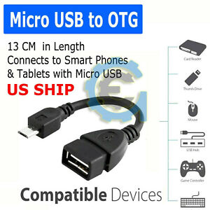 Micro USB OTG Host Cable Adapter Male to 2.0 Female For Android Tablet / Phone