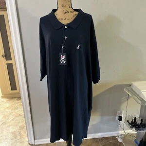 Psycho Bunny NWT Mens Classic Polo Golf Shirt XL Tall Navy SS Pima Cotton New - Picture 1 of 5
