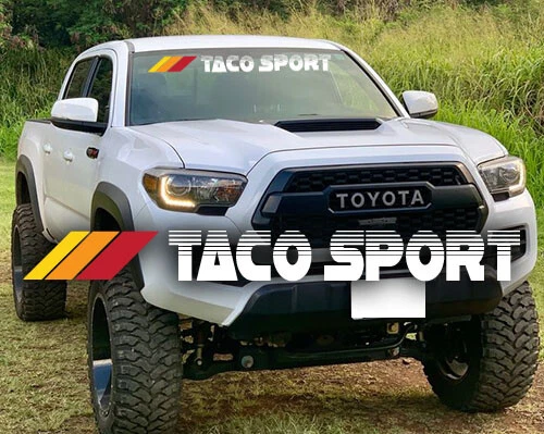 Taco Sport Retro Windshield Vinyl Decal Sticker Banner Window Fits Toyota Tacoma - Image 1 of 2